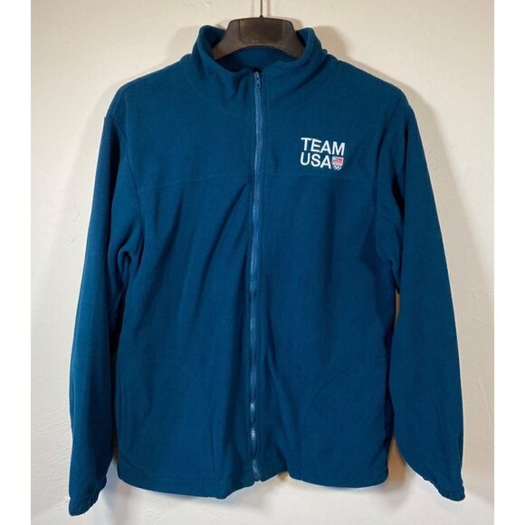Team USA Olympics Official Full Zip Fleece Jacket Adult Large - Picture 1 of 9